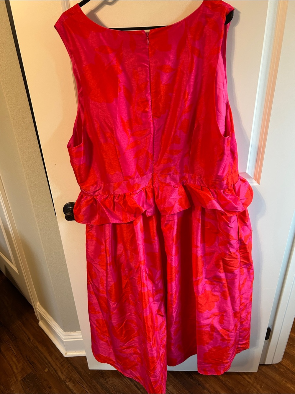 kate spade x Target Women’s Bright Pink and Red Floral Peplum Dress - Picture 6 of 7